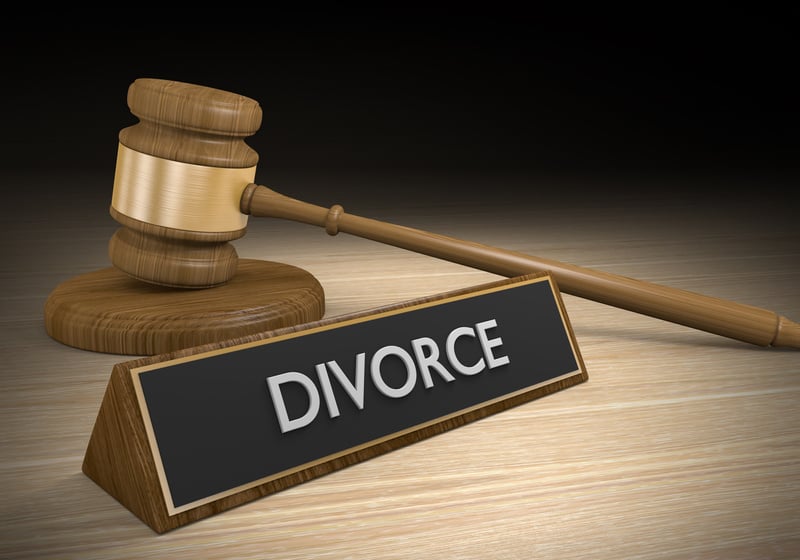 Divorce and marital separation family law concept